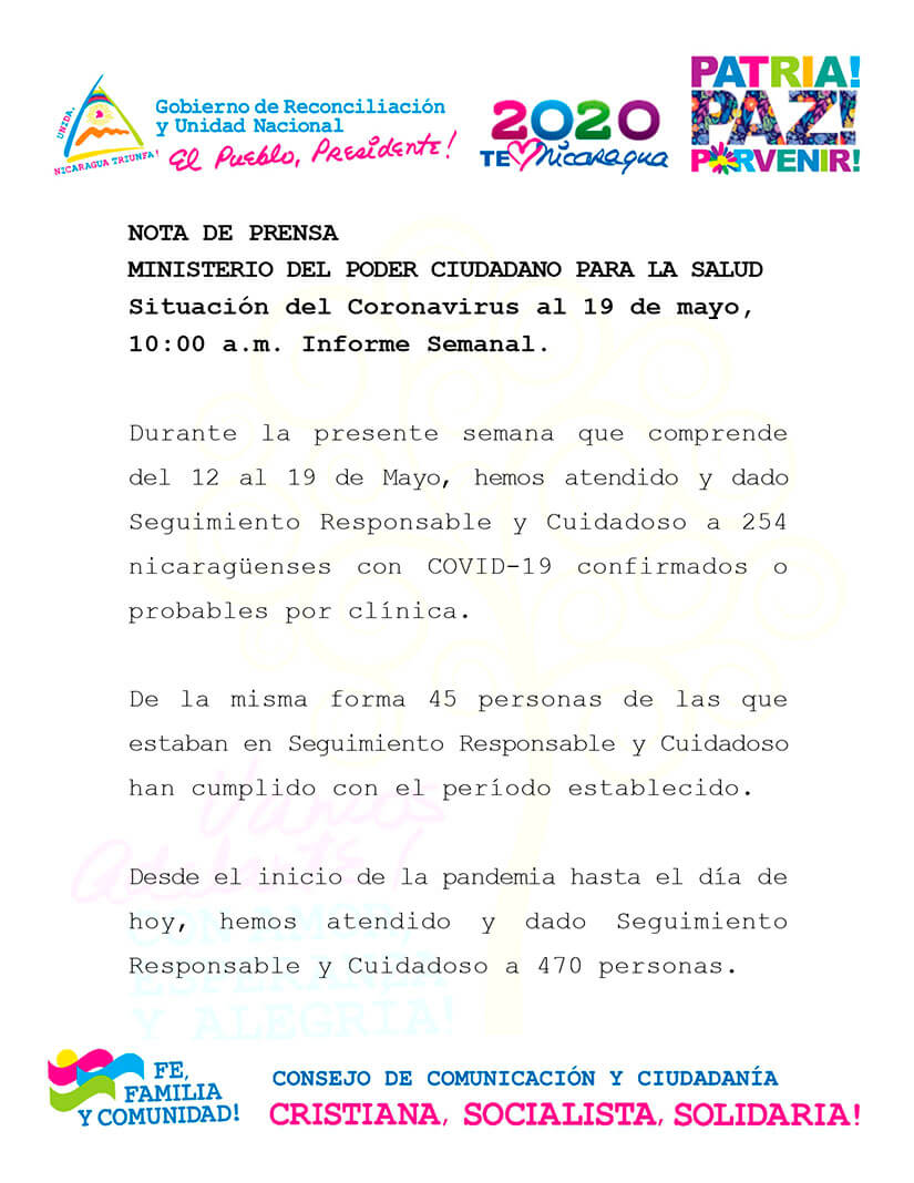 minsa-brinda-informe-semanal-coronavirus-nicaragua